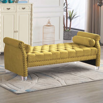 Yellow end of online bed bench